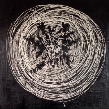 Malerei mit dem Titel "Circles of Ice - Li…" von Mimi Bastos Art, Original-Kunstwerk, Acryl