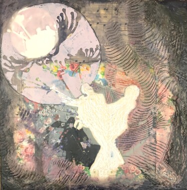 Pintura titulada "Moonlight Dancers" por Mindy Tillery, Obra de arte original, Encáustico