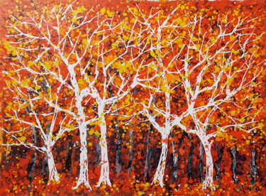Pintura titulada "Autumn 1" por Minh Phuong Hoang Thi, Obra de arte original, Acrílico
