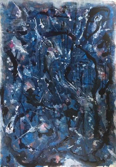 Pittura intitolato "anges et démons" da Monique Savy, Opera d'arte originale