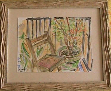 Painting titled "BALCON" by Jean-François Lerooy, Original Artwork, Oil