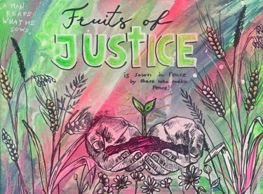 Peinture intitulée "fruits of justice" par Mirello, Œuvre d'art originale, Acrylique