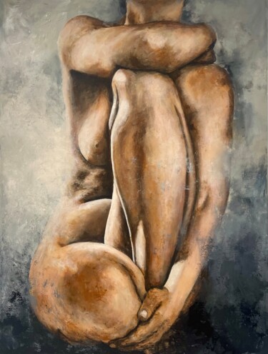Ζωγραφική με τίτλο "Nude" από Miri Baruch, Αυθεντικά έργα τέχνης, Ακρυλικό