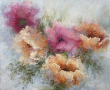 Peinture intitulée "Flowers Fragance" par Miri Baruch, Œuvre d'art originale, Acrylique