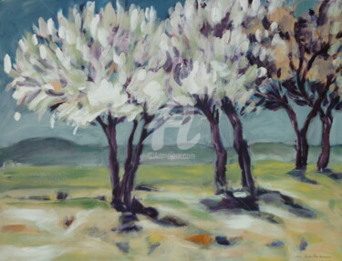 Peinture intitulée "Printemps Val de Sa…" par Miriam Hartmann, Œuvre d'art originale, Acrylique