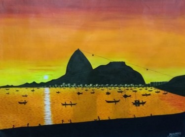 绘画 标题为“Pão de açúcar - Rio…” 由Mirinho, 原创艺术品, 丙烯