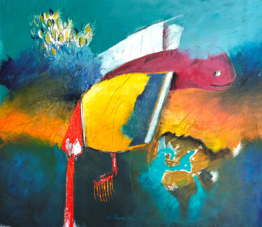 Pintura intitulada "In divenire" por Mirio Citron, Obras de arte originais, Óleo