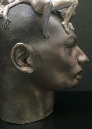 Sculpture titled "Meduse." by Mirko Bedussi, Original Artwork, Terra cotta