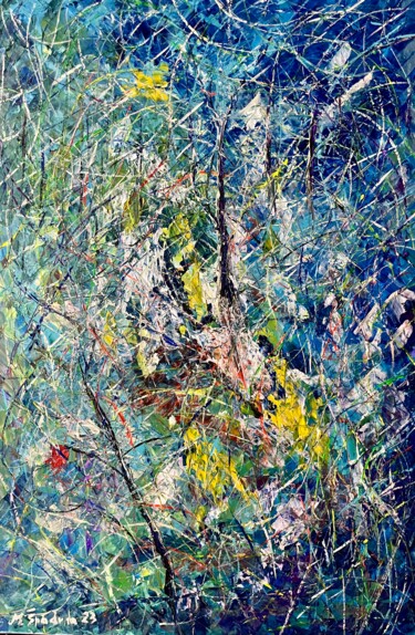 제목이 "Venida de invierno"인 미술작품 Miroslav Spadrna로, 원작, 아크릴 나무 들것 프레임에 장착됨
