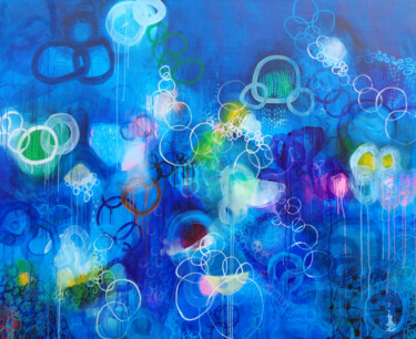 Schilderij getiteld "Dots and Circles No…" door Misako Chida, Origineel Kunstwerk, Acryl
