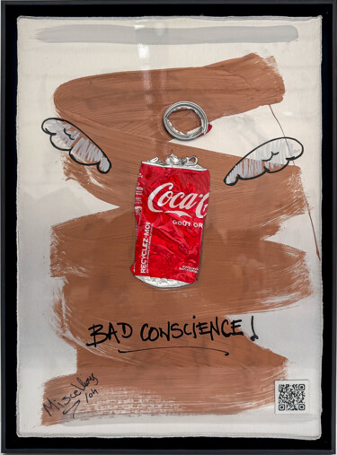 Painting titled "Bad Conscience" by Miscellious, Original Artwork, Acrylic