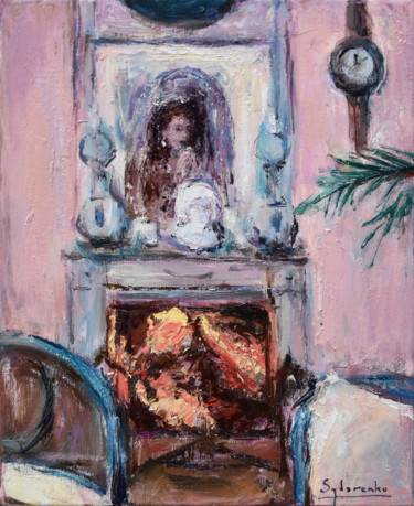 Peinture intitulée "The hearth" par Misha Sydorenko, Œuvre d'art originale, Huile Monté sur Châssis en bois