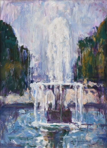 Peinture intitulée "La fontaine des Tui…" par Misha Sydorenko, Œuvre d'art originale, Huile Monté sur Châssis en bois