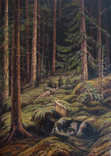 Painting titled "Thickets. Дебри. Ко…" by Dmitry Lazarev, Original Artwork, Oil