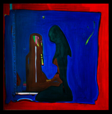 Malerei mit dem Titel "De la Nuit à la Vie" von Mishra, Original-Kunstwerk, Öl
