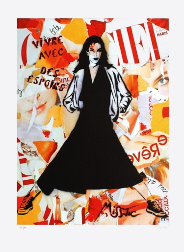 Druckgrafik mit dem Titel "VIVRE AVEC DES ESPO…" von Miss.Tic, Original-Kunstwerk, Lithographie