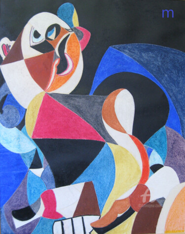 Malerei mit dem Titel "Afloat" von Mi Tina, Original-Kunstwerk, Pastell