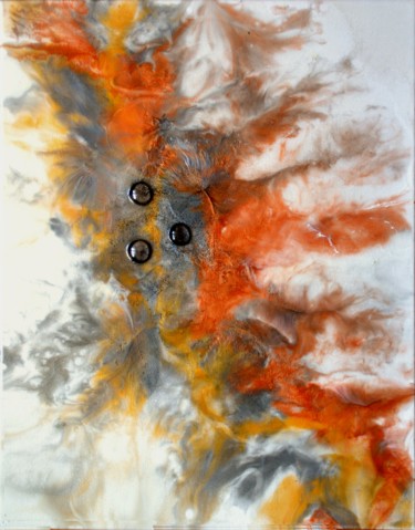 Pittura intitolato ""Asclépios" - RESIN…" da Mitty, Opera d'arte originale, pigmenti Montato su Telaio per barella in legno