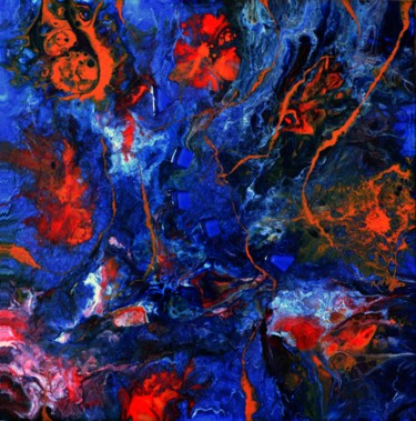 Painting titled ""Harmakhis" - RESIN…" by Mitty, Original Artwork, Pigments