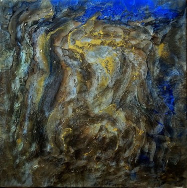 Pittura intitolato ""Esus" - RESINART" da Mitty, Opera d'arte originale, pigmenti Montato su Telaio per barella in legno