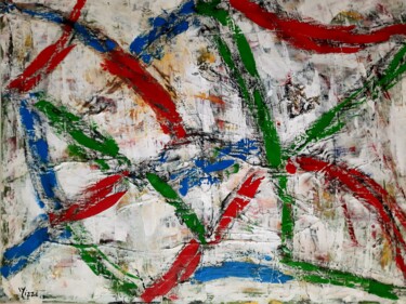 Картина под названием "FARANDOLE" - Mizzi, Подлинное произведение искусства, Масло Установлен на Деревянная рама для носилок