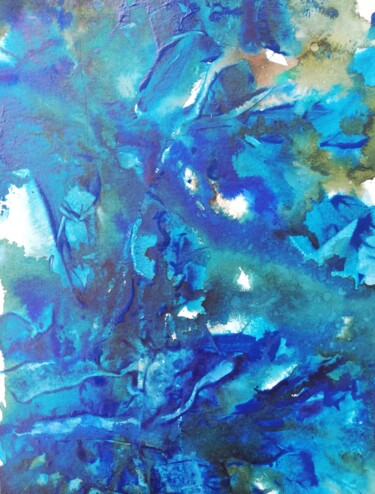 Pittura intitolato "Blue ist blue" da Maria Ro Art, Opera d'arte originale, Acrilico