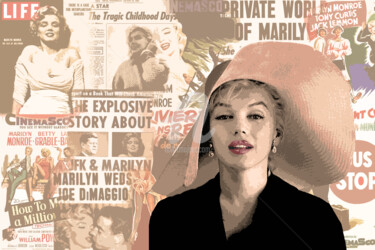 Arts numériques intitulée "Marilyn Monroe vint…" par Grafickoncept, Œuvre d'art originale, Travail numérique 2D