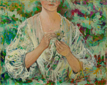 Pittura intitolato "Daisy" da Mk Anisko, Opera d'arte originale, Olio