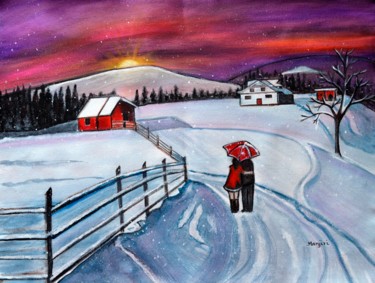 "Christmas romance i…" başlıklı Tablo Artbymanjiri tarafından, Orijinal sanat, Akrilik