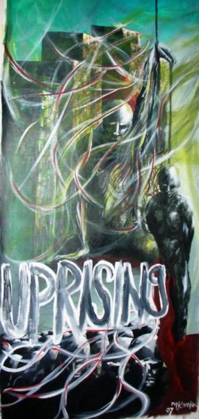 Desenho intitulada "uprising" por Mkarahan, Obras de arte originais