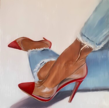 Pintura titulada "Red heels" por Mkate, Obra de arte original, Oleo
