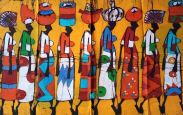 "African rural women…" başlıklı Tablo Jafeth Moiane tarafından, Orijinal sanat, Balmumu