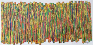 Pintura titulada "Large abstract wall…" por Jafeth Moiane, Obra de arte original, Acrílico