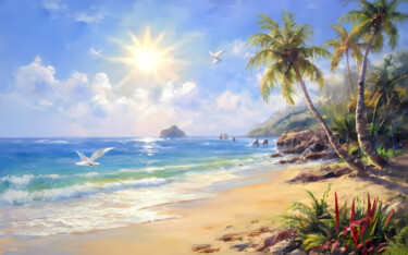 Arte digital titulada "The charm of tropic…" por Jafeth Moiane, Obra de arte original, Pintura Digital