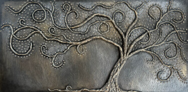 Картина под названием "Whirlwind" - Mk Long, Подлинное произведение искусства, Акрил Установлен на Деревянная рама для носил…