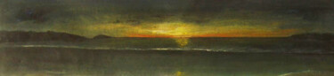 Peinture intitulée "Crépuscule" par Martine Lecouvreux, Œuvre d'art originale, Huile