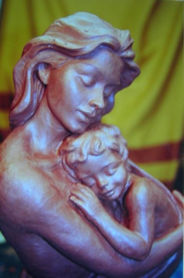 Pintura titulada "Maternidad" por Mª Luisa Bartual Penella, Obra de arte original