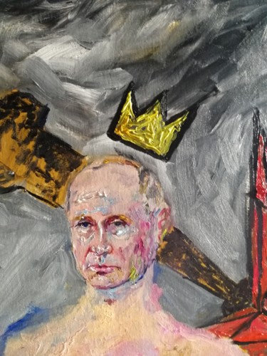 Malerei mit dem Titel "Putin. Russia" von Margarita Makarova, Original-Kunstwerk, Öl
