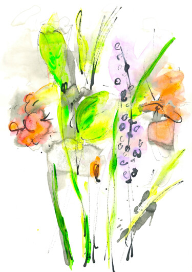 Arte digital titulada "Spring Flowers" por Mnstudio, Obra de arte original, Pintura Digital