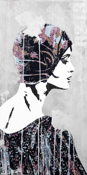 "Woman in Cloche" başlıklı Tablo Modesty tarafından, Orijinal sanat, Akrilik