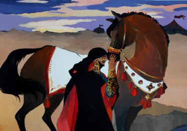 Painting titled "Сокровище. Trésor" by Taisiia Menigecheva, Original Artwork, Gouache