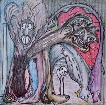 Drawing titled "AND GURY -  Milhoja…" by Mof, Original Artwork, Acrylic