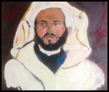 Malerei mit dem Titel "Mohammed el korri…" von Mohammed Rachid Iraqi, Original-Kunstwerk