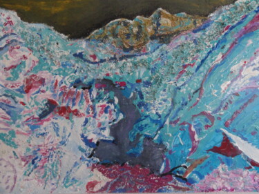 Peinture intitulée "Negative landscape" par Mohammed Rachid Iraqi, Œuvre d'art originale, Huile