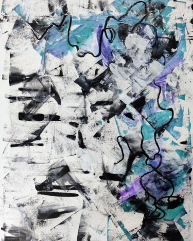 Pintura intitulada "Blue Storm" por Mohita Garg, Obras de arte originais, Acrílico