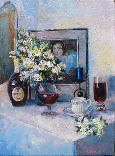 Malarstwo zatytułowany „Wedding flowers” autorstwa Molena, Oryginalna praca, Olej