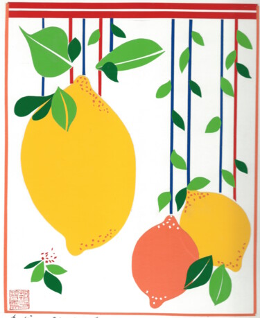 Design mit dem Titel "The Lemons" von Mollie Chau, Original-Kunstwerk, Tischkunst