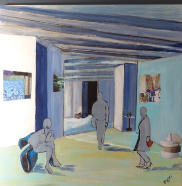 Peinture intitulée "Interior's" par Môm, Œuvre d'art originale, Acrylique