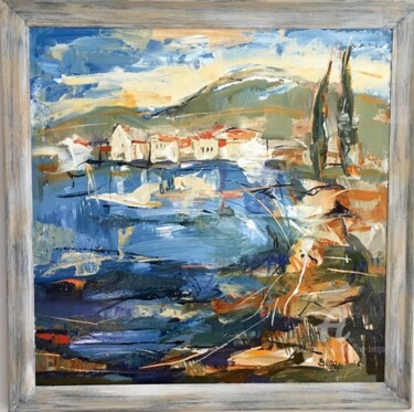 Pittura intitolato "Sunny Côte d'Azur" da Mona Berga, Opera d'arte originale, Olio