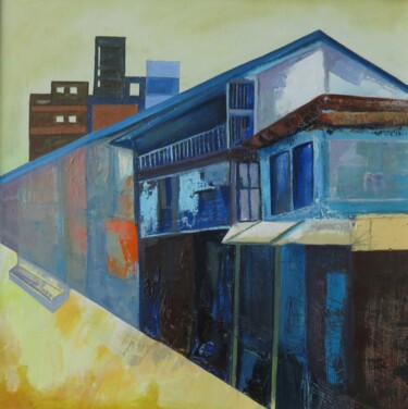 Malerei mit dem Titel "Empty Street 6" von Mona Dalal, Original-Kunstwerk, Acryl